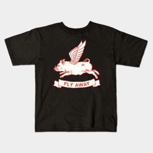 Pig Fly Away Kids T-Shirt